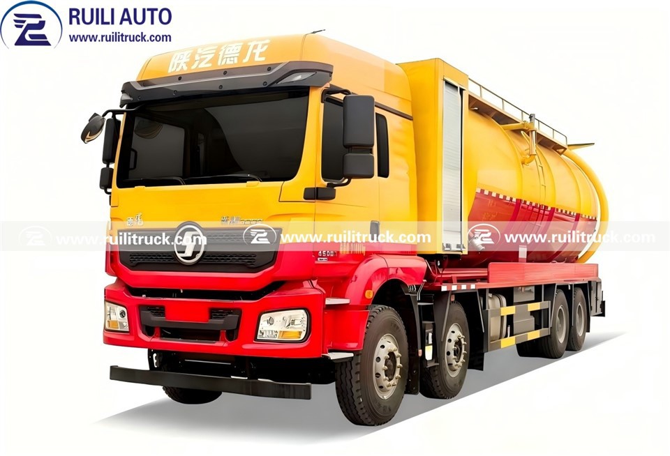 Tryc Dyletswydd Trwm Shacman Ar gyfer Glanhau Ffyrdd